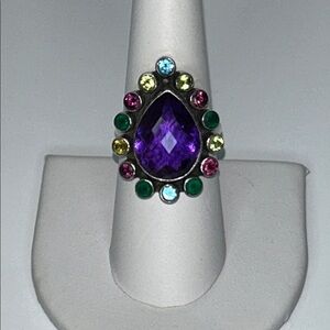 NWOT Nicky Butler Sterling Silver Genuine Gemstone Designer Ring Bohemian Boho